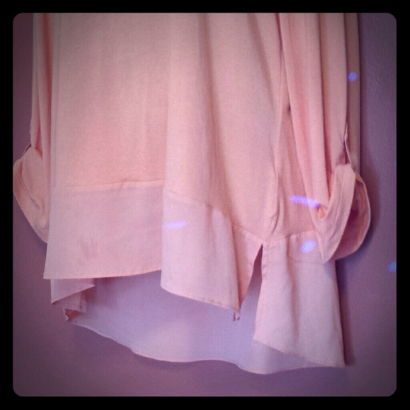 SOLD!💖Dreamsicle top 3/4 sleeve  EUC button roll - Picture 5 of 8